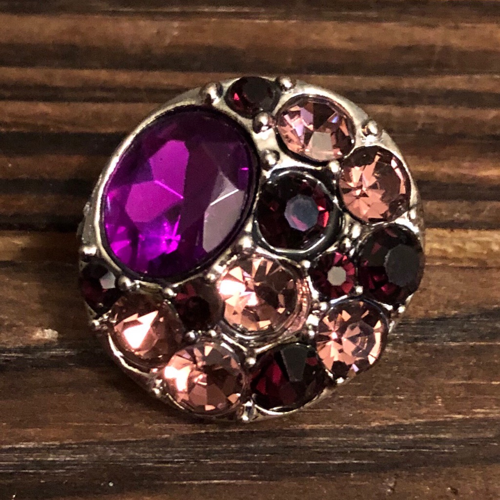 Interchangeable Purple Stone Snap 18mm
